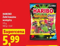 Lidl HARIBO Żelki kwaśne wampiry oferta
