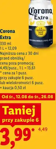 Lidl Piwo Corona Extra oferta