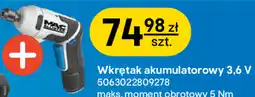 Castorama Wkrętak akumulatorowy 3,6 V Mac Allister 5063022809278 oferta