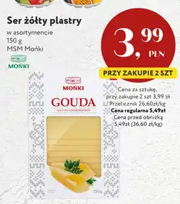 Market Point Ser żółty plastry Gouda Mońki oferta