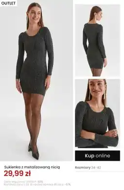 Top Secret Sukienka z metalizowaną nicią oferta
