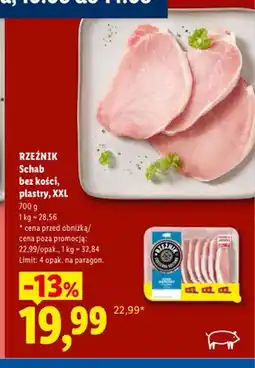 Lidl Schab bez kości w plastrach XXL Rzeźnik oferta