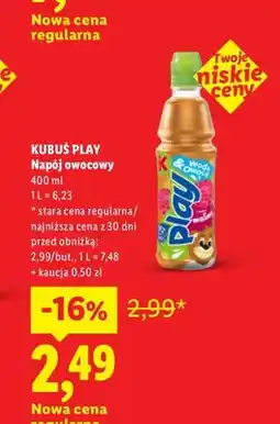 Lidl Napój owocowy Kubuś Play malina oferta