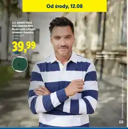 Lidl Męskie polo z długim rękawem z bawełny oferta