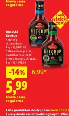 Lidl Ketchup Premium pikantny Roleski oferta