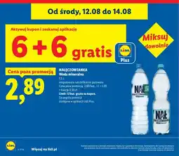Lidl Woda mineralna niegazowana Nałęczowianka oferta