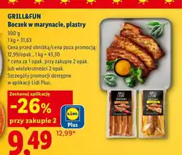 Lidl Boczek w marynacie plastry GRILL & FUN oferta