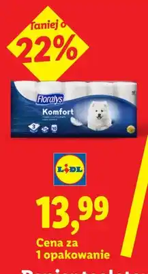 Lidl Papier toaletowy 3-warstwowy Floralys Komfort oferta