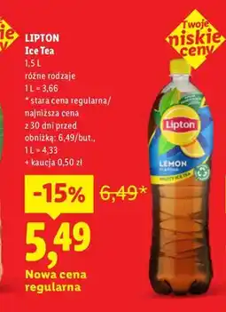 Lidl Herbata mrożona Lipton Ice Tea oferta