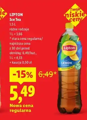 Lidl Herbata mrożona Lipton Ice Tea oferta