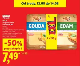 Lidl Ser gouda i edam w plastrach Pilos XXL oferta