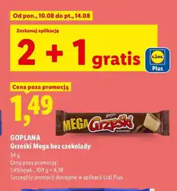 Lidl Wafel Grześki Mega bez czekolady kakaowe oferta