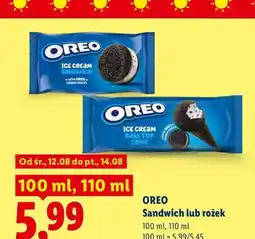 Lidl Lody Oreo rożek oferta