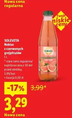 Lidl Nektar z czerwonych grejpfrutów Solevita oferta