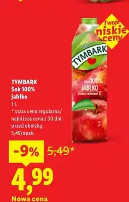Lidl Sok jabłko Tymbark 100% oferta