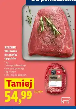 Lidl Wołowina polędwica cygańska Rzeźnik oferta