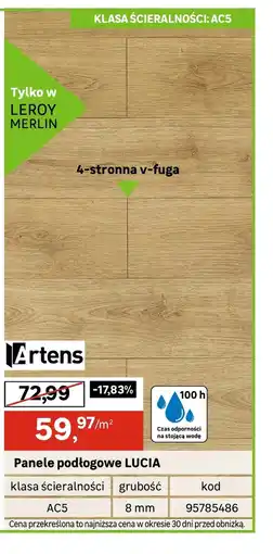 Leroy Merlin Panele podłogowe Artens oferta