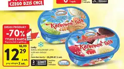 Intermarche Lody o smaku pistacjowym śmietankowym i słonego karmelu Kolorowe Lato oferta