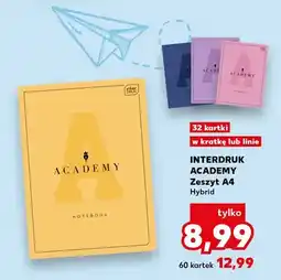 Kaufland Zeszyt A4 Hybrid Interdruk Academy 60 kartek w kratkę oferta