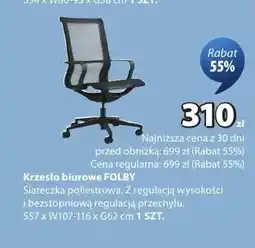 JYSK Krzesło biurowe Folby oferta