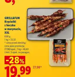 Lidl Kręciołki z boczku w marynacie XXL Grill & Fun oferta