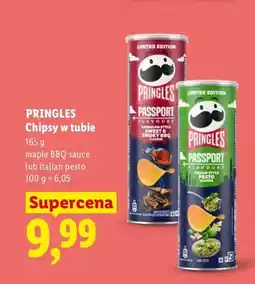 Lidl Chipsy w tubie Pringles o smaku maple BBQ sauce oferta