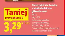 Lidl Chleb żytni bez drożdży z niskim indeksem glikemicznym oferta