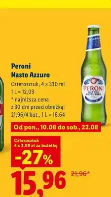 Lidl Piwo Peroni Nastro Azzurro 4-pak oferta