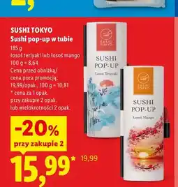 Lidl Sushi pop-up w tubie łosoś teriyaki Sushi Tokyo oferta
