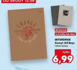 Kaufland Zeszyt A4 Boys Interdruk w linie oferta