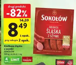 Intermarche Kiełbasa śląska z szynki Sokołów oferta