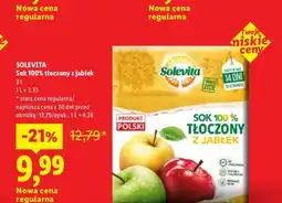 Lidl Sok tłoczony z jabłek Solevita 100% oferta