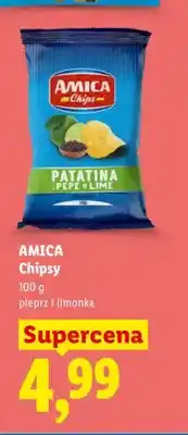Lidl Chipsy Amica Chips pieprz i limonka oferta