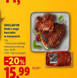Lidl Steki z nogi kurczaka w marynacie Grill & Fun oferta
