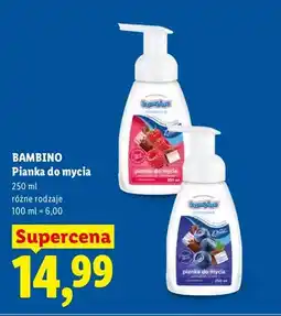 Lidl Pianka do mycia Bambino Rodzina malina oferta