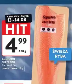 Intermarche Łosoś świeży filet ze skórą XXL SuperFish oferta