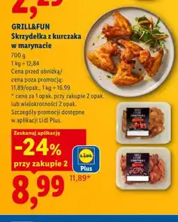 Lidl Skrzydła z kurczaka w marynacie GRILL & FUN oferta