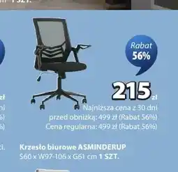 JYSK Krzesło biurowe Asminderup oferta