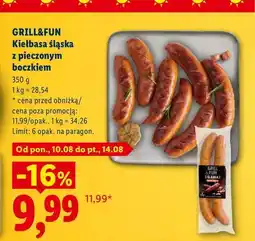 Lidl Kiełbasa śląska z pieczonym boczkiem Grill & Fun oferta