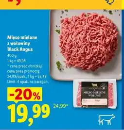 Lidl Miśo mielone z wołowiny Black Angus Rzeźnik oferta