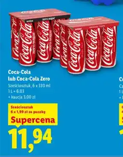 Lidl Napój gazowany Coca-Cola Zero 6-pak oferta