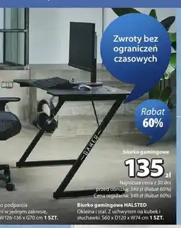 JYSK Biurko gamingowe Halsted oferta