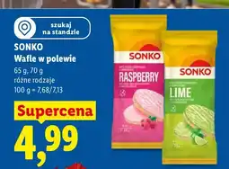 Lidl Wafle w polewie limonkowej Sonko oferta