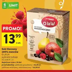 Intermarche Sok tłoczony jabłkowo-gruszkowy O la la! 100% oferta