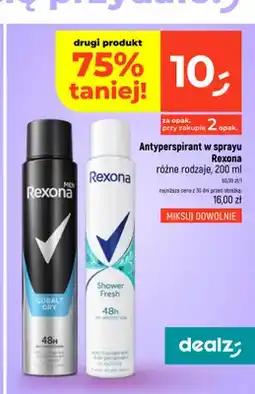 Dealz Antyperspirant w sprayu Rexona Men Cobalt Dry oferta