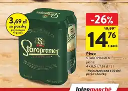 Intermarche Piwo Staropramen 4-pak oferta