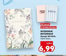 Kaufland Zeszyt A4 Girls Interdruk Botanique w kratkę oferta