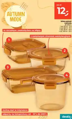 Dealz Szklany pojemnik z pokrywką oferta