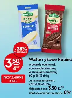 Żabka Wafle ryżowe Kupiec z czekoladą deserową oferta