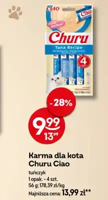 Żabka Karma dla kota Churu Ciao 4-pak tuńczyk oferta